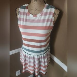 NWT Matilda Jane Sleeveless Striped Skirt Top Sz Small